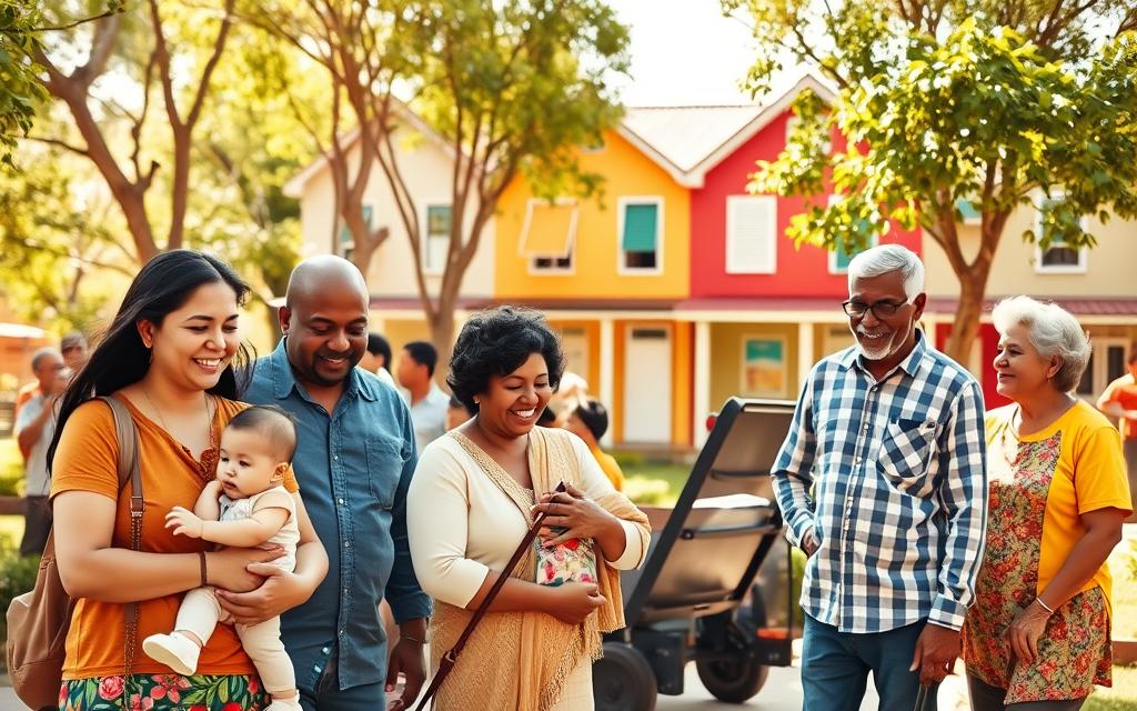 inclusão social e benefícios de saúde e moradia