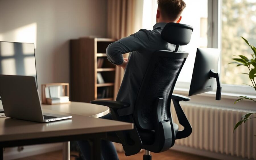Postura no Home Office: Ajustes de Cadeira, Mesa e Tela que Evitam Dor nas Costas
